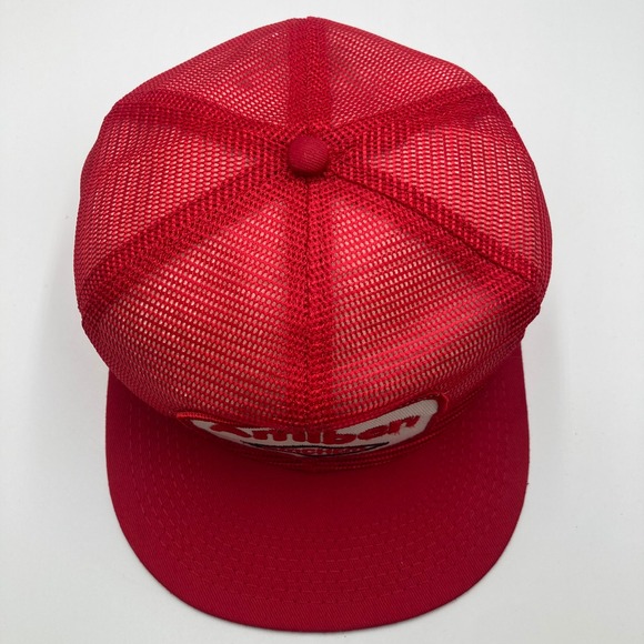 Vintage Red Amiben Amchem Trucker Hat Snapback Mesh‎ K-Brand Made in USA - Picture 4 of 7
